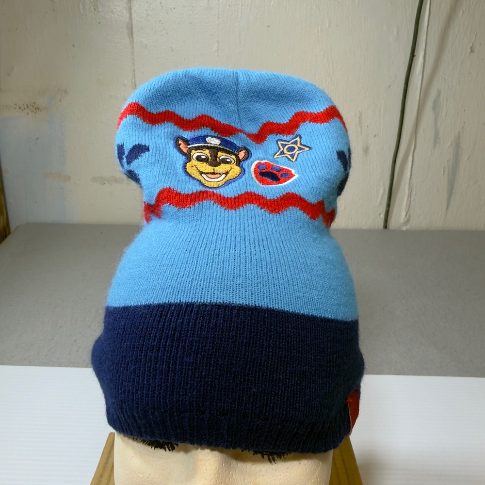 Paw Patrol Chase Blue Knit Beanie Toddler Kids Hat 2T-5T Chase Police Dog 2022